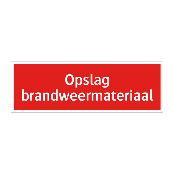Opslag brandweermateriaal