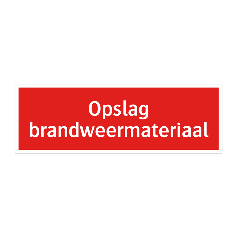 Opslag brandweermateriaal