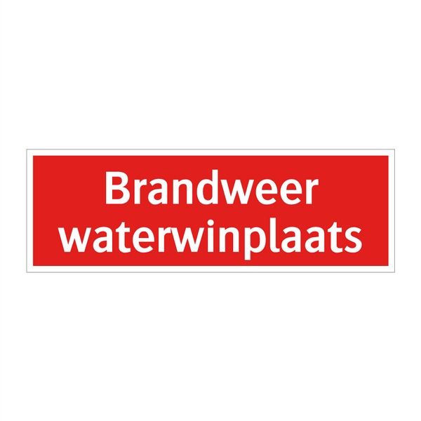 Brandweer waterwinplaats