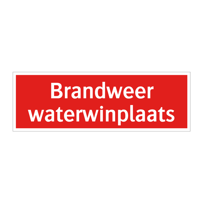Brandweer waterwinplaats