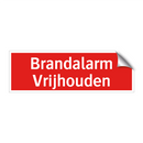 Brandalarm Vrijhouden