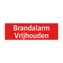 Brandalarm Vrijhouden