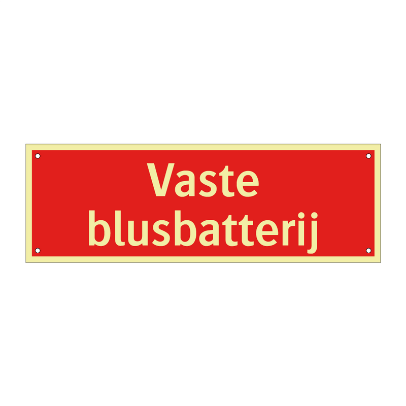 Vaste blusbatterij