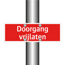 Doorgang vrijlaten