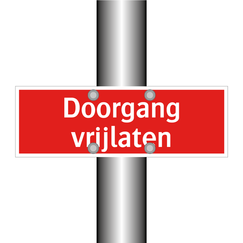 Doorgang vrijlaten