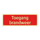 Toegang brandweer