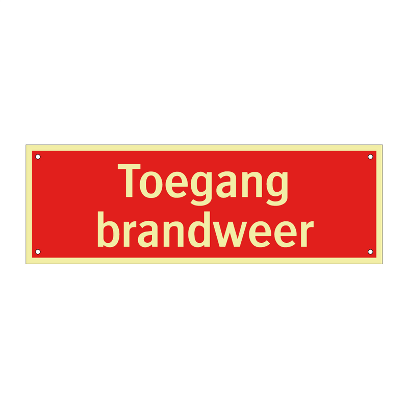 Toegang brandweer