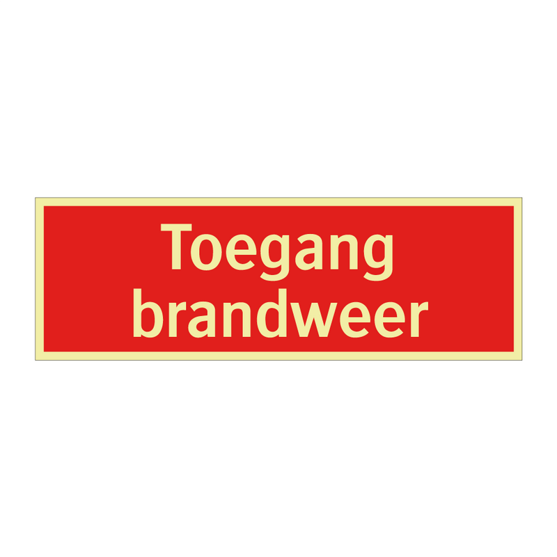 Toegang brandweer
