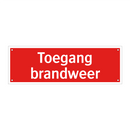 Toegang brandweer