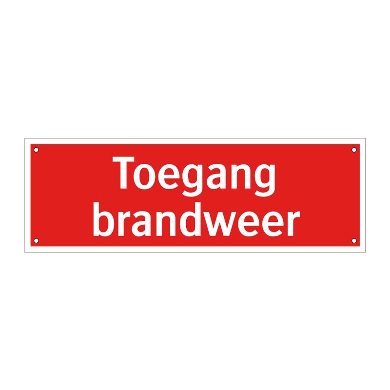 Toegang brandweer