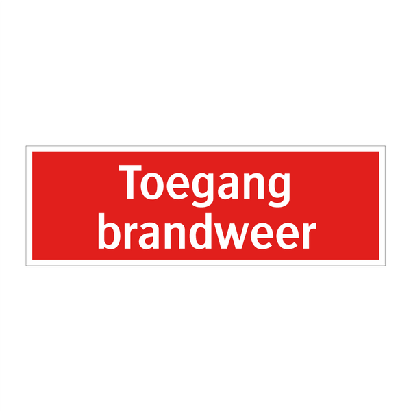 Toegang brandweer