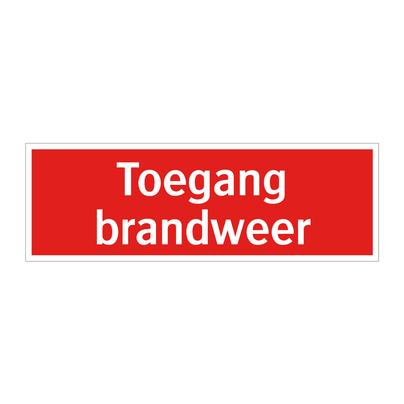 Toegang brandweer