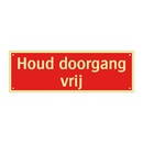 Houd doorgang vrij