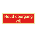 Houd doorgang vrij