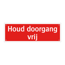 Houd doorgang vrij