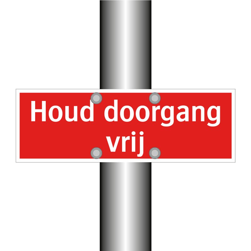 Houd doorgang vrij
