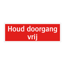 Houd doorgang vrij