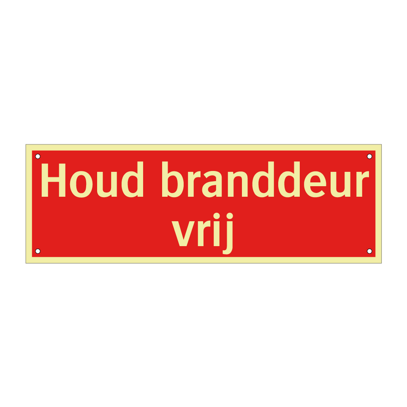 Houd branddeur vrij
