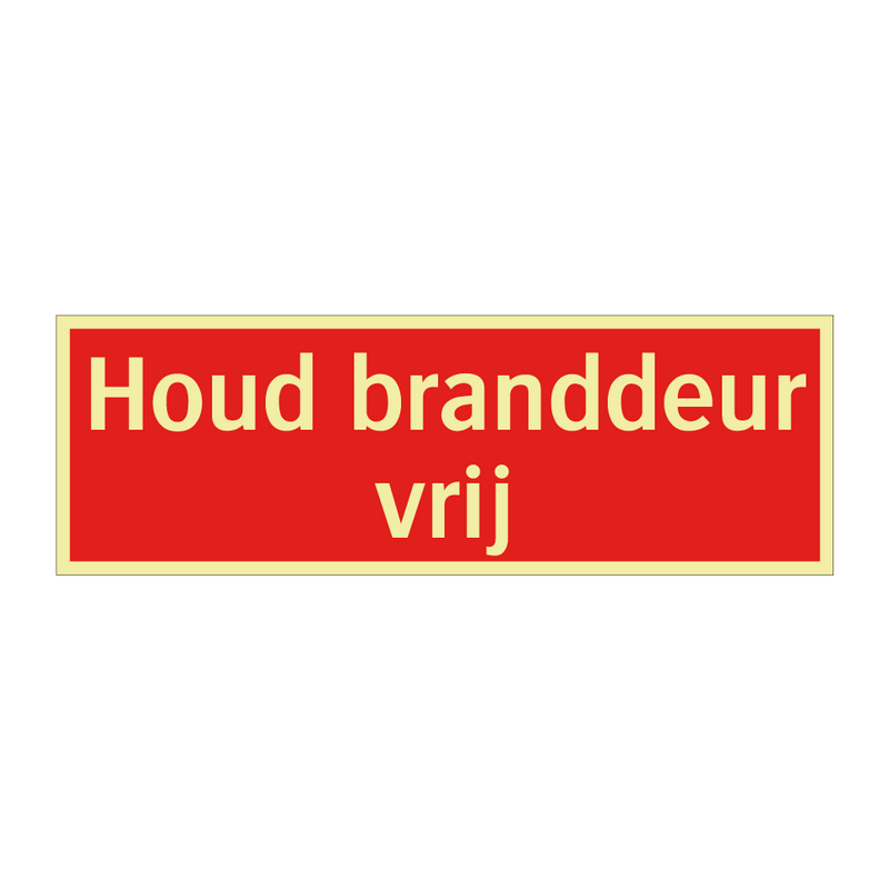 Houd branddeur vrij