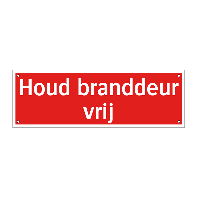 Houd branddeur vrij