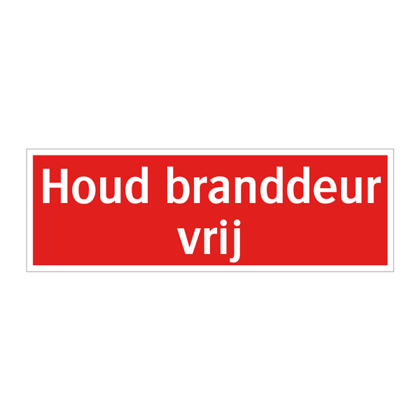 Houd branddeur vrij