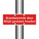 Brandwerende deur Altijd gesloten houden