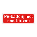 PV-batterij met noodstroom
