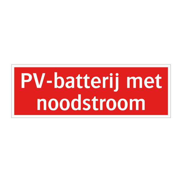 PV-batterij met noodstroom
