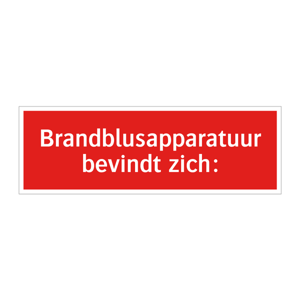 Brandblusapparatuur bevindt zich:
