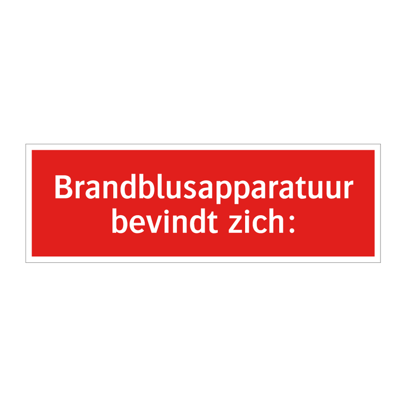 Brandblusapparatuur bevindt zich: