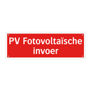 PV Fotovoltaïsche invoer