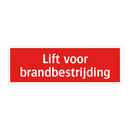Lift voor brandbestrijding