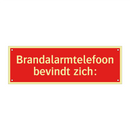 Brandalarmtelefoon bevindt zich: