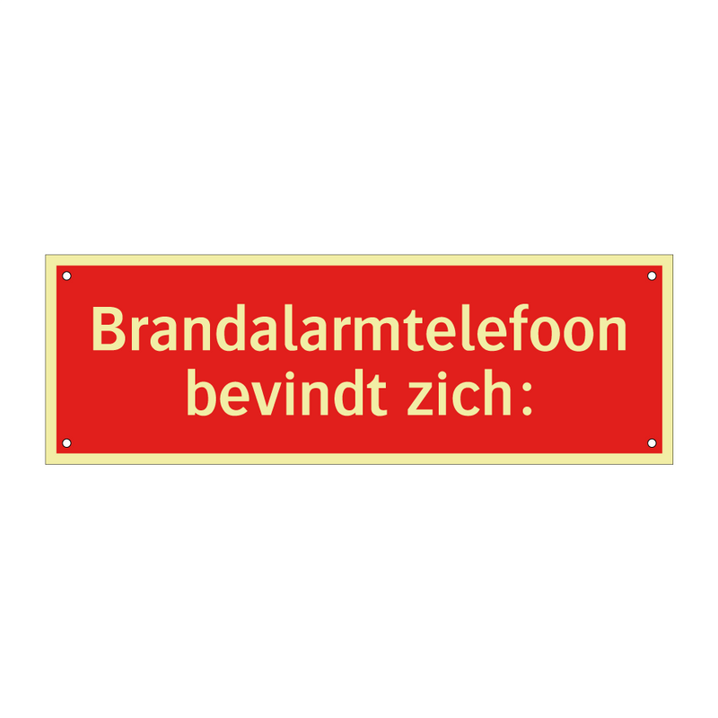 Brandalarmtelefoon bevindt zich: