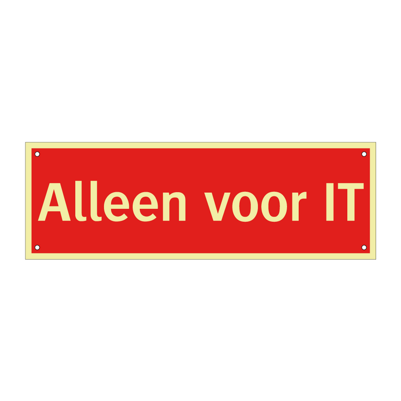 Alleen voor IT