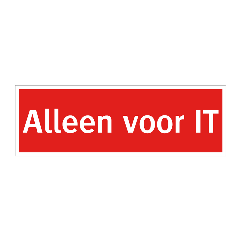 Alleen voor IT