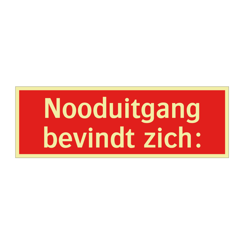 Nooduitgang bevindt zich: