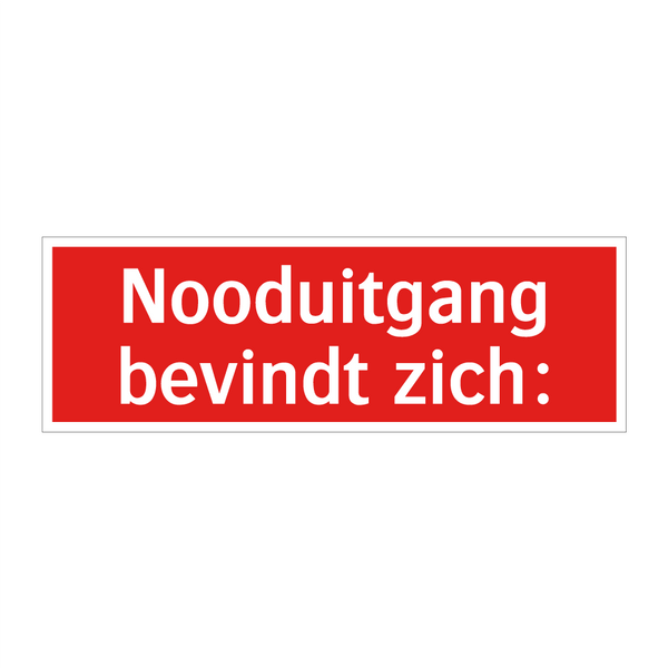 Nooduitgang bevindt zich: