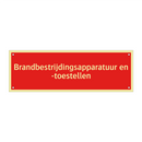 Brandbestrijdingsapparatuur en -toestellen
