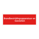 Brandbestrijdingsapparatuur en -toestellen