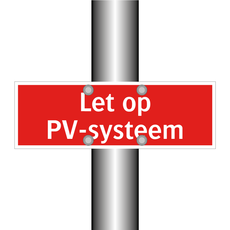 Let op PV-systeem