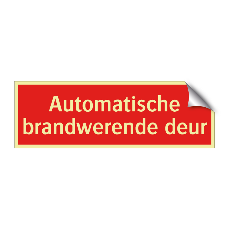 Automatische brandwerende deur