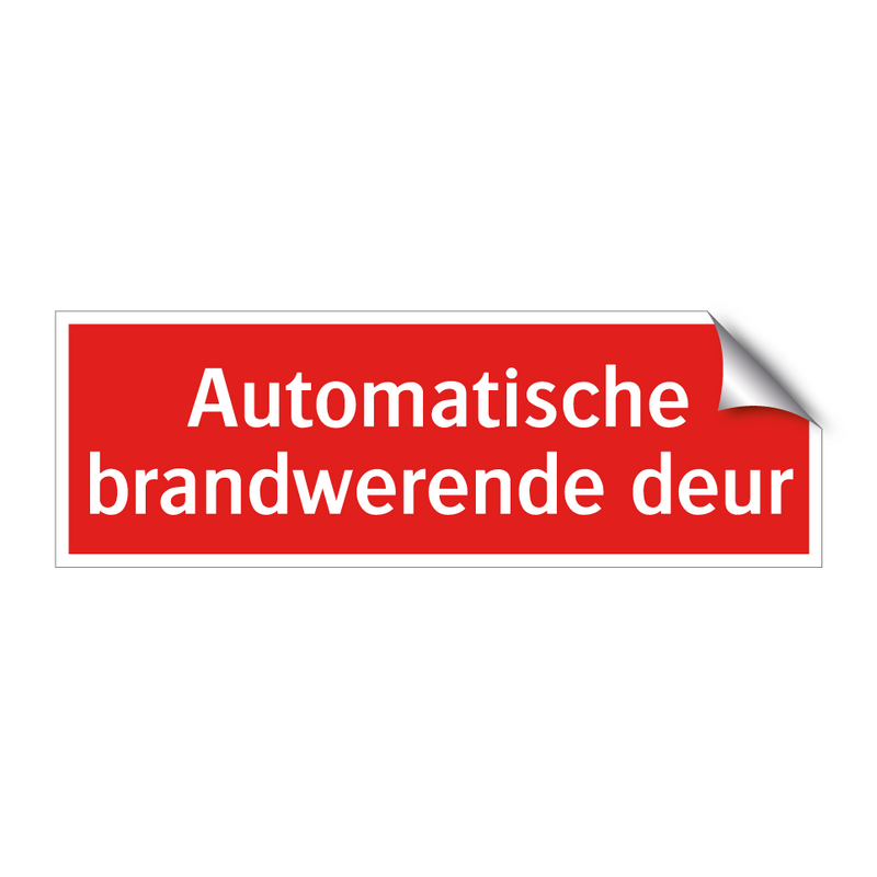 Automatische brandwerende deur