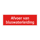 Afvoer van bluswaterleiding