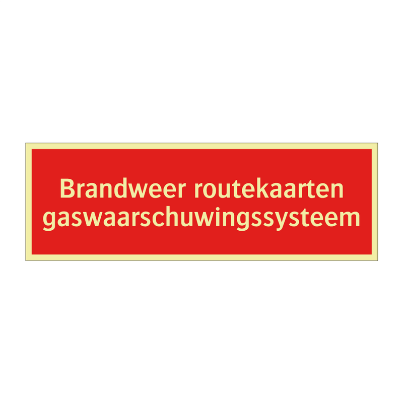 Brandweer routekaarten gaswaarschuwingssysteem