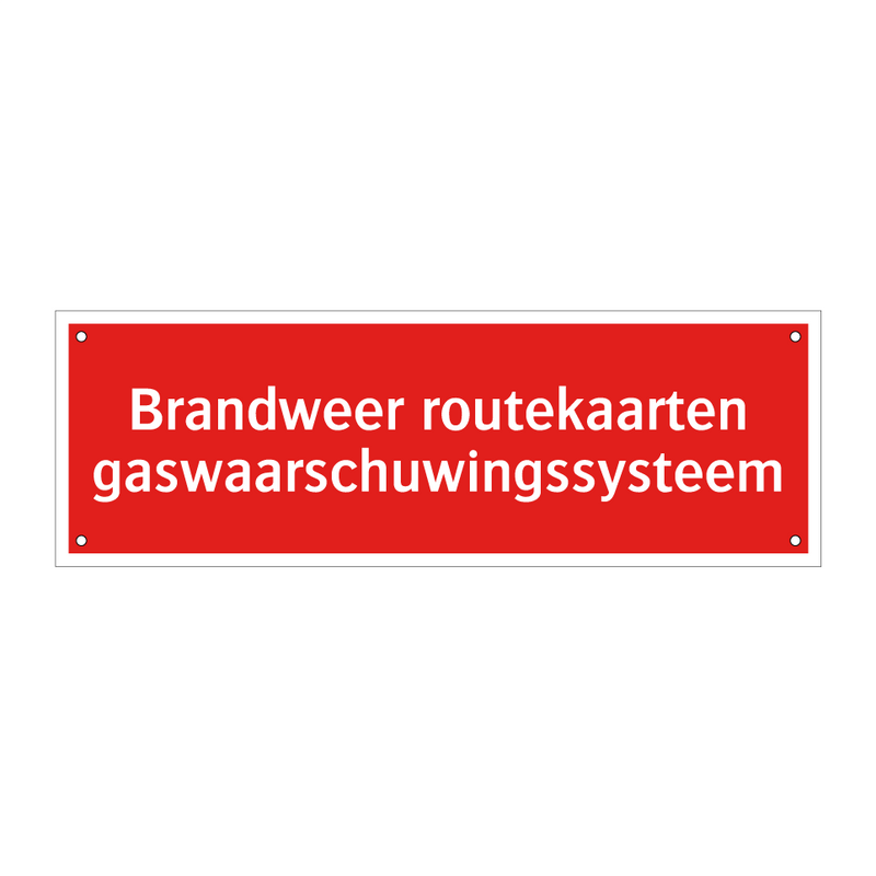 Brandweer routekaarten gaswaarschuwingssysteem