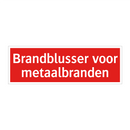 Brandblusser voor metaalbranden