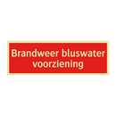 Brandweer bluswater voorziening