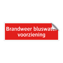 Brandweer bluswater voorziening