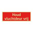 Houd vluchtdeur vrij